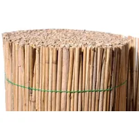 Schilfmatte "Bambussi" 180x500cm mit grünem Draht verwebt Made in EU