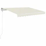 vidaXL Gelenkarmmarkise 350 x 250 cm creme 3068877