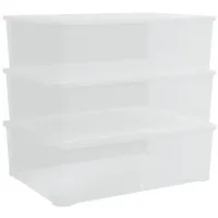 VidaXL Aufbewahrungsboxen Kunststoff 3 Stk. 25 L Stapelbar