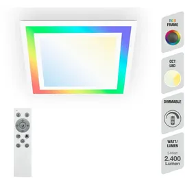 Telefunken LED Panel LED Deckenleuchte, Deckenlampe dimmbar, inkl. Fernbedienung, RGB Funktion, 24 Watt, 2400lm, Timerfunktion, 445x445x63mm (LxBxH), 318806TF,
