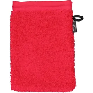 Waschhandschuh Vegan Life 16 x 22 cm Baumwolle Rot Kirsche