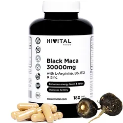 Schwarzes Maca 30000 mg | 180 vegane Kapseln