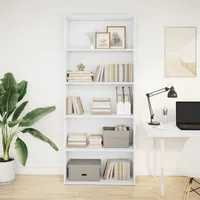 vidaXL Bücherregal 80 x 30 x 189 cm Weiß