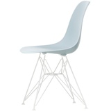 Vitra - Eames Plastic Side Chair DSR RE, weiß / eisgrau (Filzgleiter weiß)