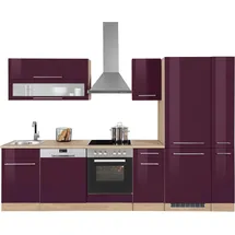 kochstation Küchenzeile KS-Eton 300 cm lila