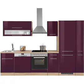 kochstation Küchenzeile KS-Eton 300 cm lila