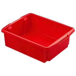 Stapelbox (Set, 10 St), BxTxH: 36x45,5x14,5 cm, 17 l rot