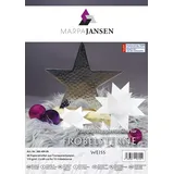 MarpaJansen Papierstreifen für Fröbelsterne - (2 x 60 cm, 60 Streifen, 115 g/m2) - Transparentpapier - uni weiß