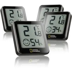 NATIONAL GEOGRAPHIC Thermo-Hygrometer Tempy 4er-Set