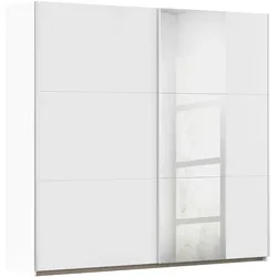 Schwebetürenschrank RAUCH "Kleiderschrank Garderobe TOPSELLER AURELIO mit 3 Ausstattungsvarianten", weiß (alpinweiß), B:218cm H:210cm T:59cm, Holzwerkstoff, Schränke, 3 verschiedene Ausstattungsvarianten Griffe aus Metall MADE IN GERMANY