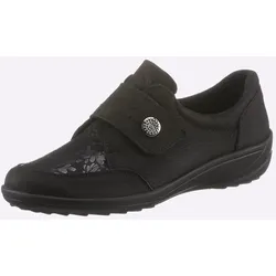Klettschuh CLASSIC BASICS, Damen, Gr. 41, Weite K, schwarz, Nubukleder, Schuhe Klettschuh Slipper