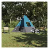 vidaXL Tipi Zelt mit Dach mit Speicher Blau