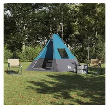 vidaXL Tipi Zelt mit Dach mit Speicher Blau