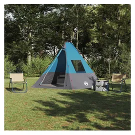 vidaXL Tipi Zelt mit Dach mit Speicher Blau