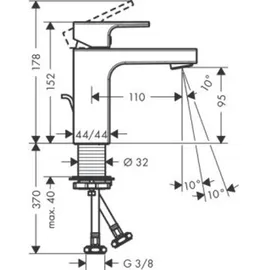 Hansgrohe Vernis Shape 100 Einhandmischer mattschwarz 71561670