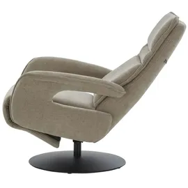 Hukla Relaxsessel Nick Mikrofaser 76 x 107 x 86 cm Beige mit Relax-Funktion