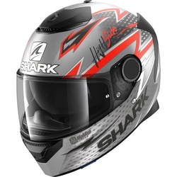 Shark Spartan Adrian Parassol Mat Helm, zwart-grijs-rood, S Voorman