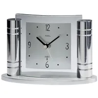 AMS Funktischuhr "5130", silber (silberfarben), Tischuhren, Wohnzimmer, Esszimmer