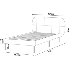 [en.casa] Porvoo 90 x 200 cm Beige