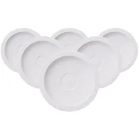 Villeroy & Boch White Pearl Espressountertasse 6-tlg. weiß