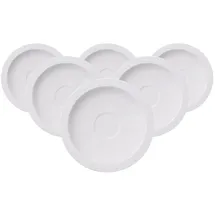 Villeroy & Boch White Pearl Espressountertasse 6-tlg. weiß