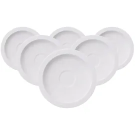 Villeroy & Boch White Pearl Espressountertasse 6-tlg. weiß