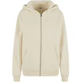URBAN CLASSICS Fluffy Reißverschlusspullover White Sand L