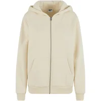 URBAN CLASSICS Fluffy Reißverschlusspullover White Sand L