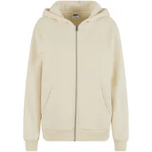 URBAN CLASSICS Fluffy Reißverschlusspullover White Sand L