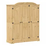 vidaXL Kleiderschrank Corona 151,5x52x186 cm Massivholz Kiefer