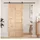 vidaXL Scheunentür rechts 100 x 208 cm beige