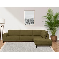 Places of Style Ecksofa PLACES OF STYLE "Casina" Sofas Gr. B/H/T: 289cm x 85cm x 210cm, Chenille, Ottomane rechts, gelb (mustard) mit abgerundeter Ottomane, in einem weichen Chenille-Stoff