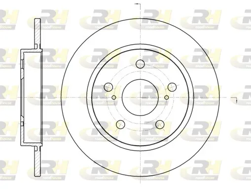 ROADHOUSE Bremsscheibe 6104400 Hinterachse voll 270mm 10mm für TOYOTA