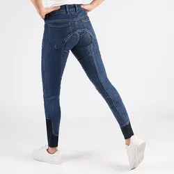 Reithose EJemma Kids Vollbesatz Silikon Epplejeck Denim Gr. 164 - 14 Jahre