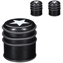 Relaxdays 3er Set, Türstopper, mit Stern-Motiv Weiß,Schwarz