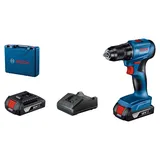 Bosch GSR 185-LI Professional, Handbohrmaschine, Bürstenlos, Blau, 1,3 cm, 1900 RPM, 3,5 cm - Blau