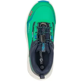 TROLLKIDS Bjordal Wanderschuhe - Emerald Green / Dynamic Blue / Navy - EU 29