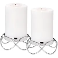 Edzard Kerzenständer-Set Bastia Edelstahl Silber