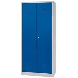 Gürkan Putzmittelschrank 104528 lichtgrau, enzianblau 80,0 x 50,0 x 180,0 cm, aufgebaut