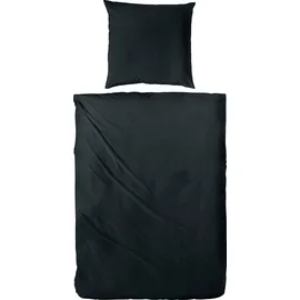 Primera Uni Luxus-Satin Schwarz 200 x 200 cm + 2 x 80 x 80 cm