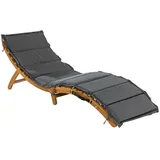 MX Gartenliege Honopu Klappliege Poolliege Holzliege Strandliege Relaxliege grau
