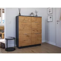 Magnolia home Schuhschrank Domus-XXL 2 Softeinzüge 4 Klappen 16
