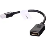 LANBERG Mini DisplayPort zu DisplayPort Adapter 0,12 m Schwarz