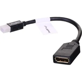 LANBERG Mini DisplayPort zu DisplayPort Adapter 0,12 m Schwarz
