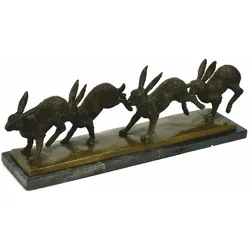 Casa Padrino Luxus Deko Bronze Skulptur Hasen 56 cm - Deko Accessoires