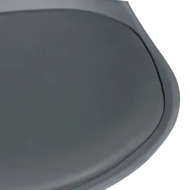 KADIMA DESIGN 2er Set Retro Esszimmerstuhl LIMA grau, Polsterstuhl Skandinavisch Rückenlehne, Küchenstuhl Kunstleder