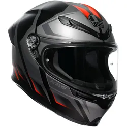 AGV K6 S Karve, Integralhelm - Matt Schwarz/Grau/Rot - XL