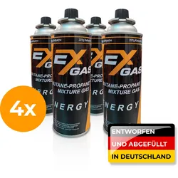 Exgas Butan 227g Gaskartusche Typ MSF-1A - 4 Kartuschen