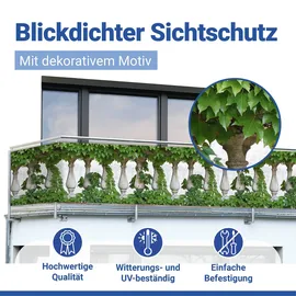 Maximex Balkonsichtschutz 500 x 85 cm efeu/bunt