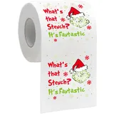 Lustiges Weihnachts Toilettenpapier Weihnachts Dekorationen, 200 Blatt Urlaub Toilettenpapier Badezimmer Dekor, weißer Elefant Gag Geschenke für Weihnachtsstrumpf Stuffers Partyzubehör